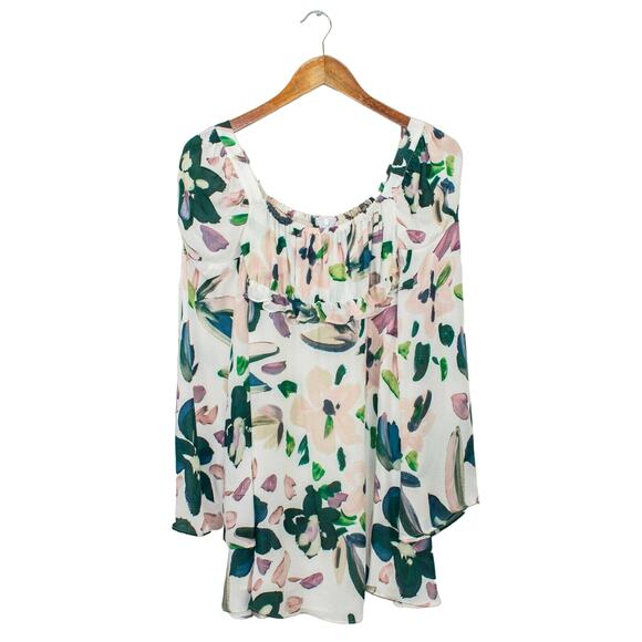 Stone cold fox Size 0 Silk Mini Dress white hopper Floral - Picture 8 of 11